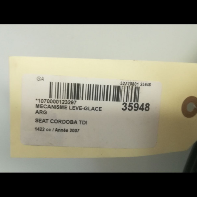 Porte arrière gauche occasion SEAT CORDOBA II Phase 1 10-2002->05-2009 1.4 TDI 70ch 6L4833055T 3