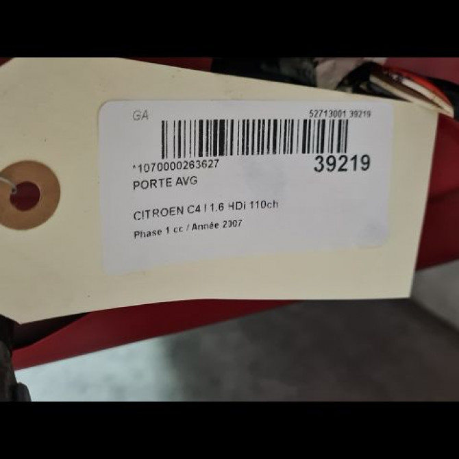 Porte avant gauche occasion CITROEN C4 I Phase 1 11-2004->07-2008 1.6 HDi 110ch 9002W1 4