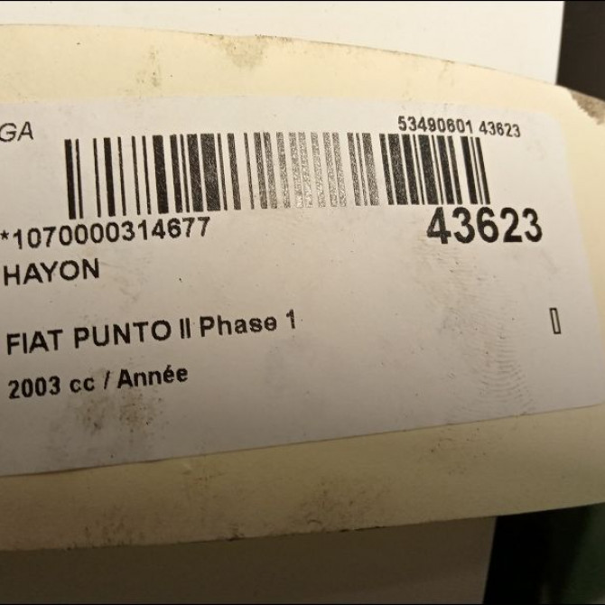 Hayon occasion FIAT PUNTO II Phase 1 10-1999->05-2003 46773217 2