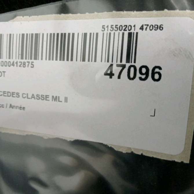 Capot occasion MERCEDES CLASSE ML II phase 1 03-2005->09-2008 1648800557 4