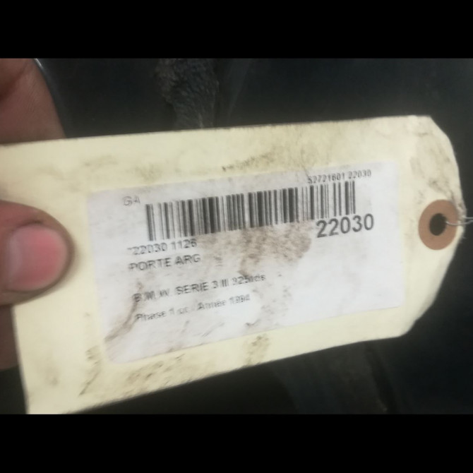 Porte arrière gauche occasion B.M.W. SERIE 3 III Phase 1 01-1991->04-1998 325tds 41528185427 3