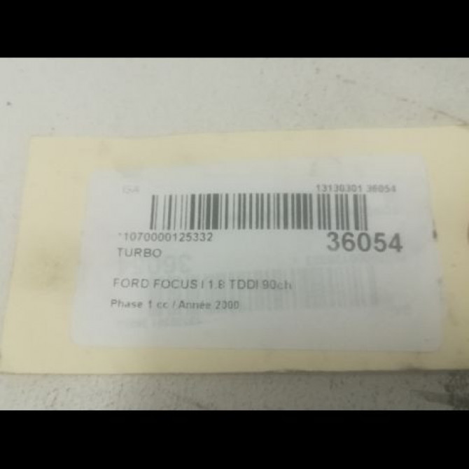 Turbo occasion FORD FOCUS I Phase 1 10-1998->09-2004 1.8 TDDI 90ch 3