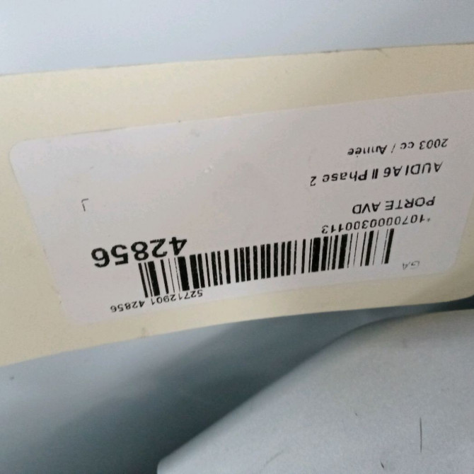 Porte avant droite occasion AUDI A6 II Phase 2 07-2001->05-2004 4B0831052D 2