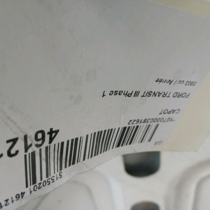 Capot occasion FORD TRANSIT III Phase 1 08-2000->09-2006 4754207 4