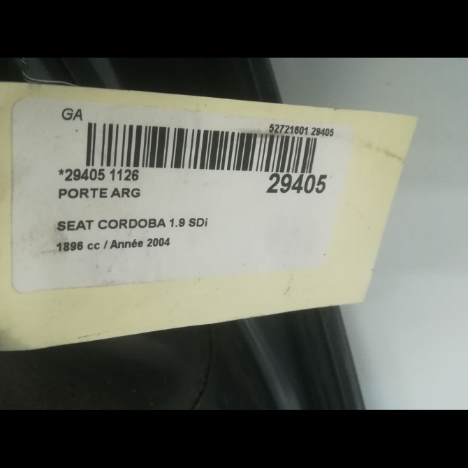 Porte arrière gauche occasion SEAT CORDOBA II Phase 1 10-2002->05-2009 6L4833055T 3