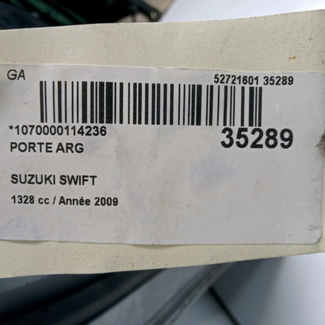 Porte arrière gauche occasion SUZUKI SWIFT III Phase 1 03-2005->09-2011 1.3i 90ch 6800462J00 4