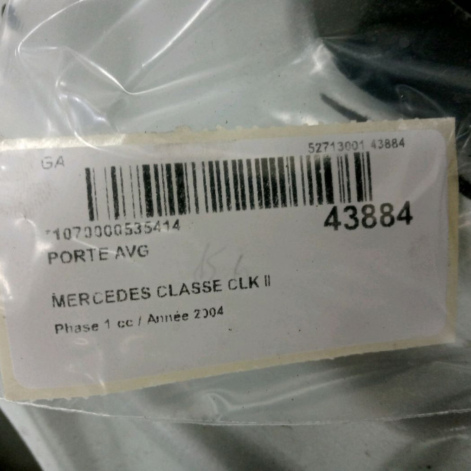 Porte avant gauche occasion MERCEDES CLASSE CLK II Phase 1 05-2002->12-2009 270 CDI 209720010528 7