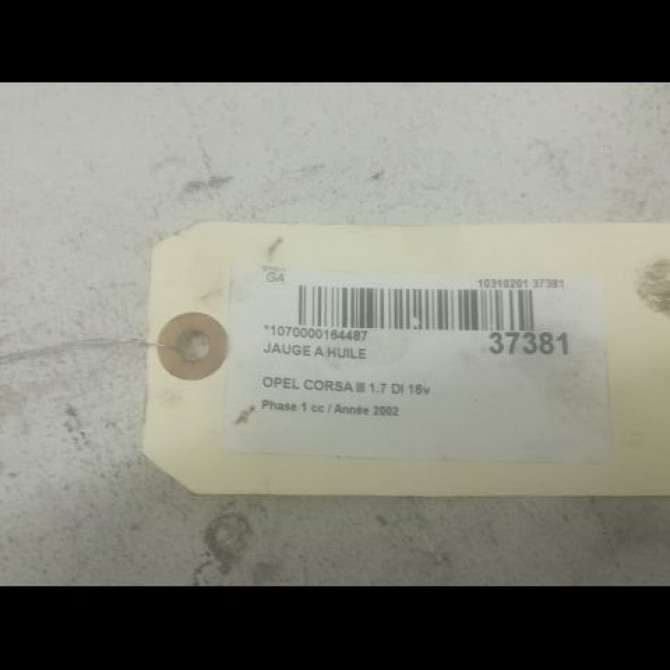Jauge a huile occasion OPEL CORSA III Phase 1 10-2000->08-2003 1.7 DI 16v 97379349 2