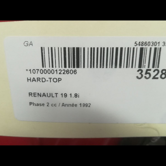 Hard-top occasion RENAULT 19 Phase 2 04-1992->04-1997 1.8i 3