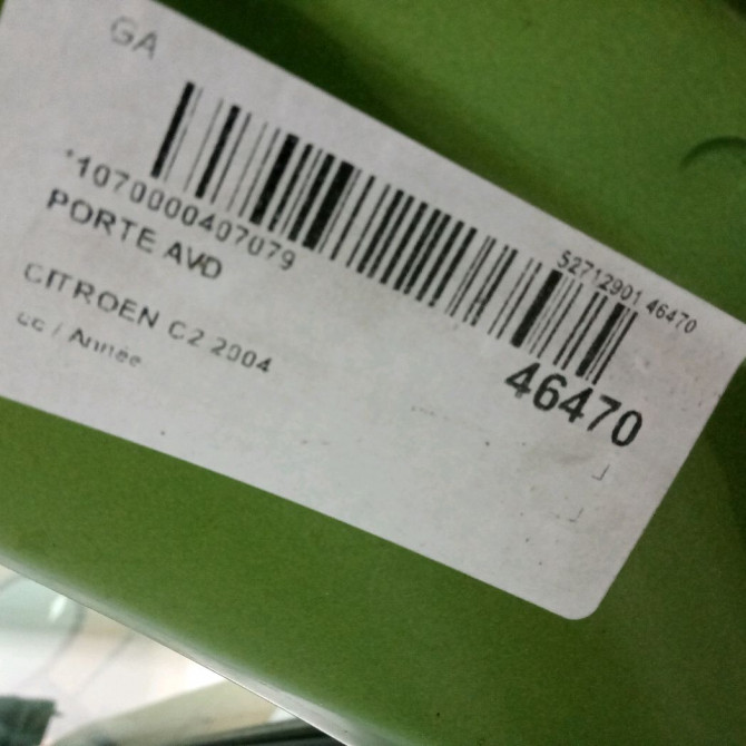 Porte avant droite occasion CITROEN C2 9004T0 2