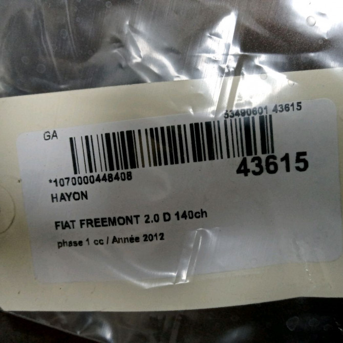 Hayon occasion FIAT FREEMONT Phase 1 04-1995->04-1999 2.0 D 140ch K1CZ91TZZAI 2