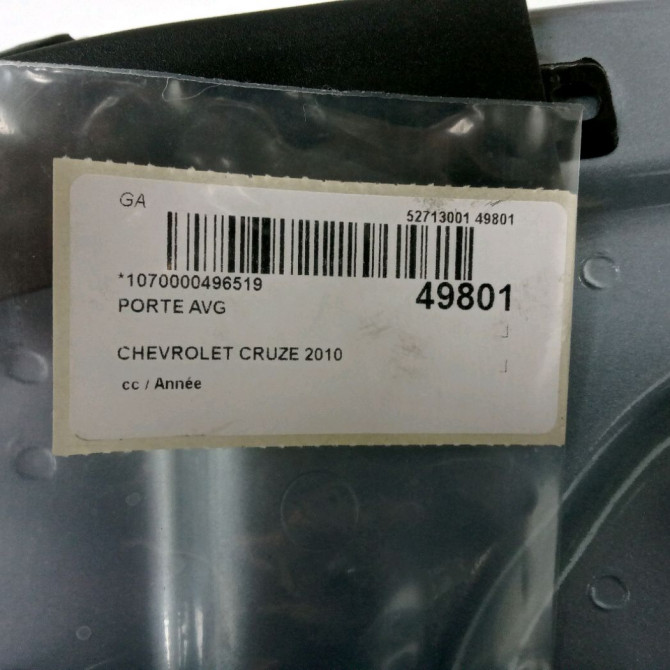 Porte avant gauche occasion CHEVROLET CRUZE Phase 1 03-2009->... 95987757 3