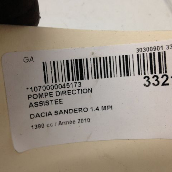 Pompe direction assistee occasion DACIA SANDERO I Phase 1 06-2008->10-2012 1.2 16v 75ch 491106541R 5