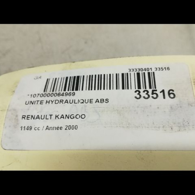 Unité hydraulique ABS occasion RENAULT KANGOO I Phase 1 09-1997->06-2003 1.2i 8v 60ch 7701050128 6