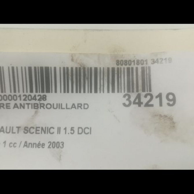 Phare antibrouillard avant gauche occasion RENAULT SCENIC II Phase 1 03-2004->09-2006 1.5 DCI 80ch 8200074008 3