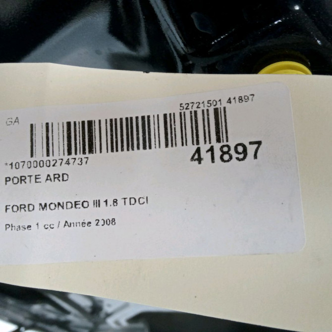 Porte arrière droite occasion FORD MONDEO III Phase 1 06-2007->09-2010 1.8 TDCI 125ch 1694250 3