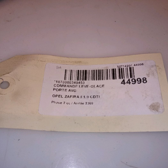 Commande lève-glace porte avant gauche occasion OPEL ZAFIRA II Phase 2 01-2008->12-2014 1.9 CDTI 100ch 13228876 4