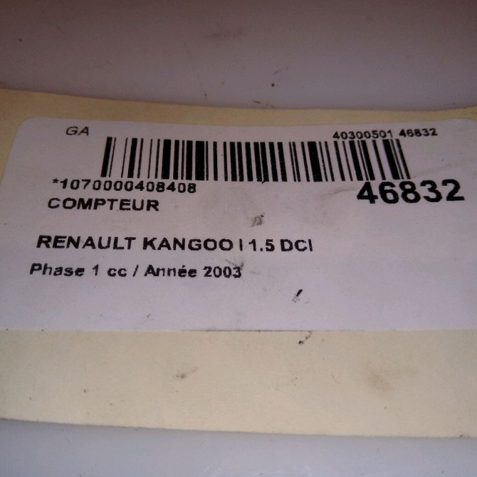 Compteur occasion RENAULT KANGOO I Phase 1 09-1997->06-2003 1.5 DCI 8v 80ch 8200251363 4