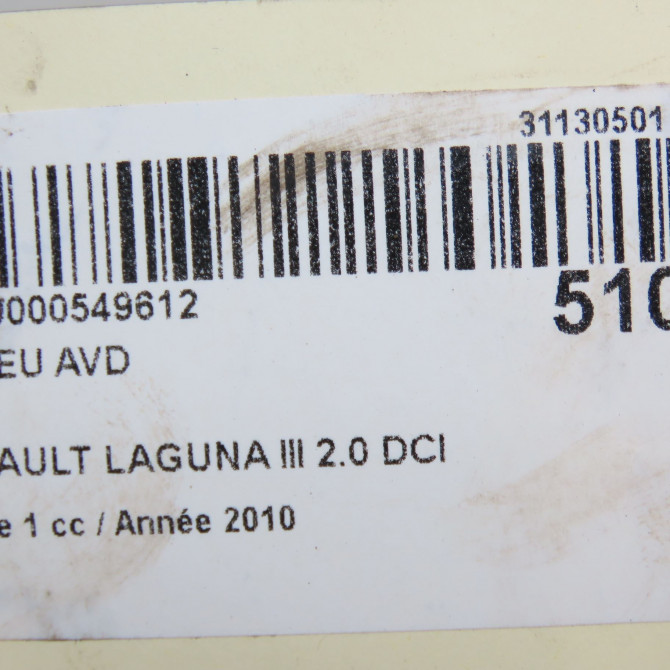 Moyeu avd occasion RENAULT LAGUNA III Phase 1 10-2007->10-2010 2.0 DCI 150ch 5