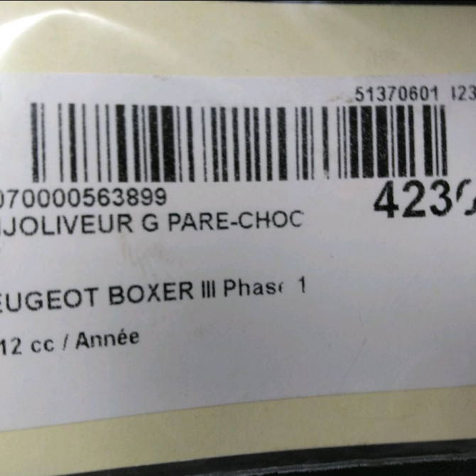 Enjoliveur g pare-choc av occasion PEUGEOT BOXER III Phase 1 06-2006->... 4