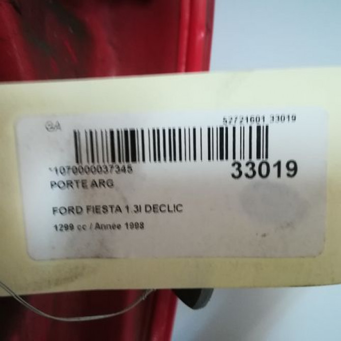 Porte arrière gauche occasion FORD FIESTA IV Phase 1 09-1995->09-1999 1.3i 1007035 3