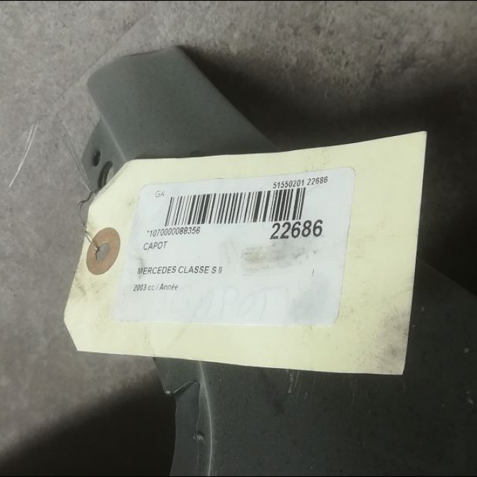 Capot occasion MERCEDES CLASSE S II Phase 1 04-1991->09-1998 2208800357 6