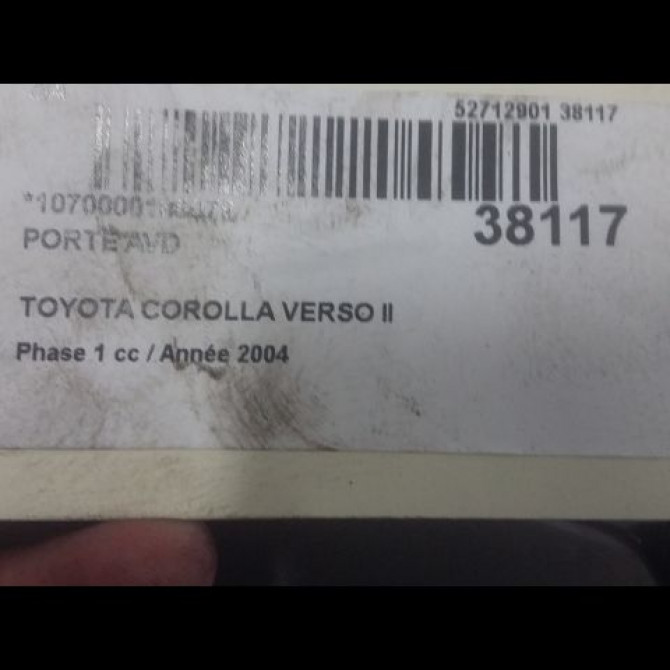 Porte avant droite occasion TOYOTA COROLLA VERSO II Phase 1 05-2004->06-2007 115 D-4D 670010F010 3