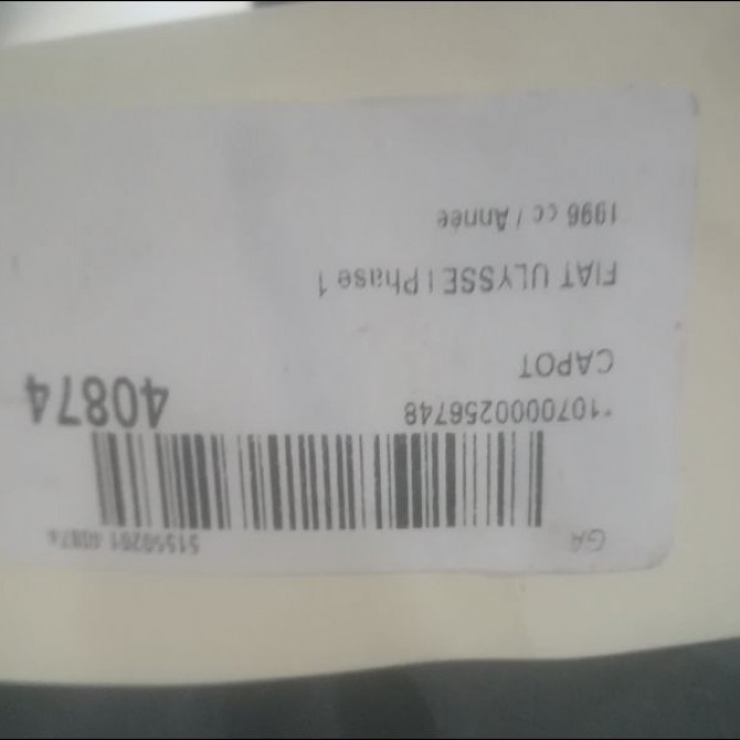 Capot occasion FIAT ULYSSE I Phase 1 02-1995->09-2002 3