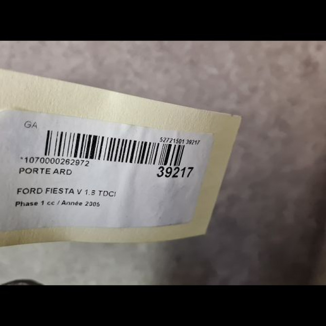 Porte arrière droite occasion FORD FIESTA V Phase 1 09-2002->10-2005 1.6 TDCI 1692525 4