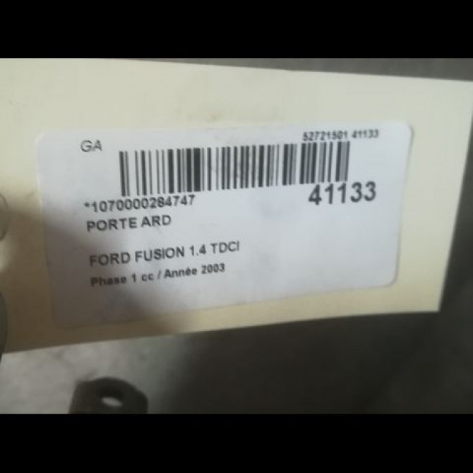 Porte arrière droite occasion FORD FUSION Phase 1 09-2002->10-2005 1.4 TDCI 2