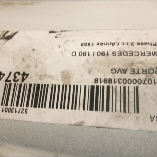 Porte avant gauche occasion MERCEDES 190 I Phase 2 09-1988->06-1993 190 D 2