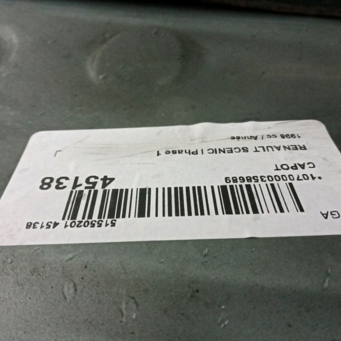 Capot occasion RENAULT SCENIC I Phase 1 09-1996->08-1999 7751468059 5