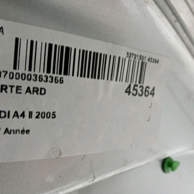 Porte arrière droite occasion AUDI A4 II 3