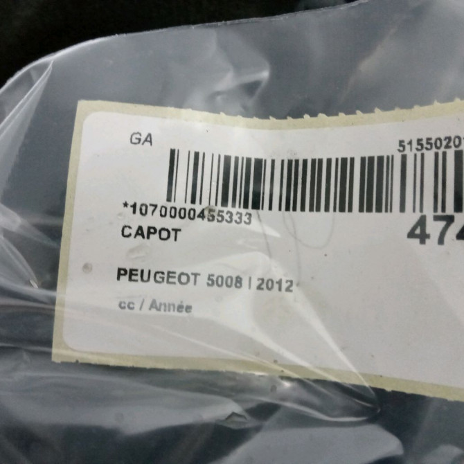 Capot occasion PEUGEOT 5008 I 7901R2 3