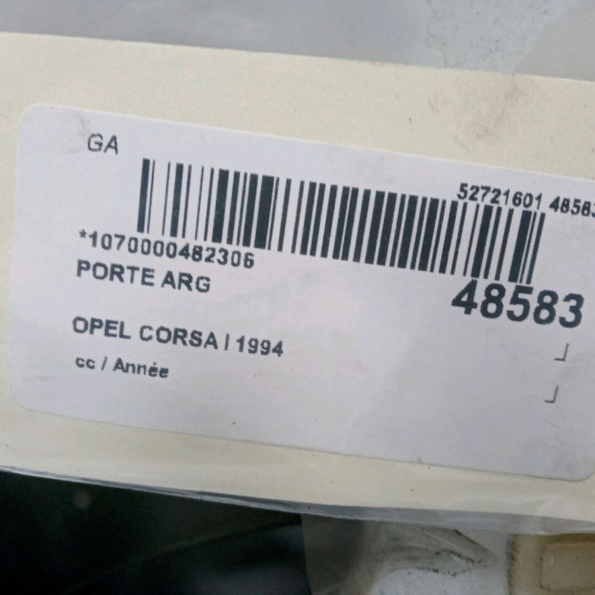 Porte arrière gauche occasion OPEL CORSA I 3