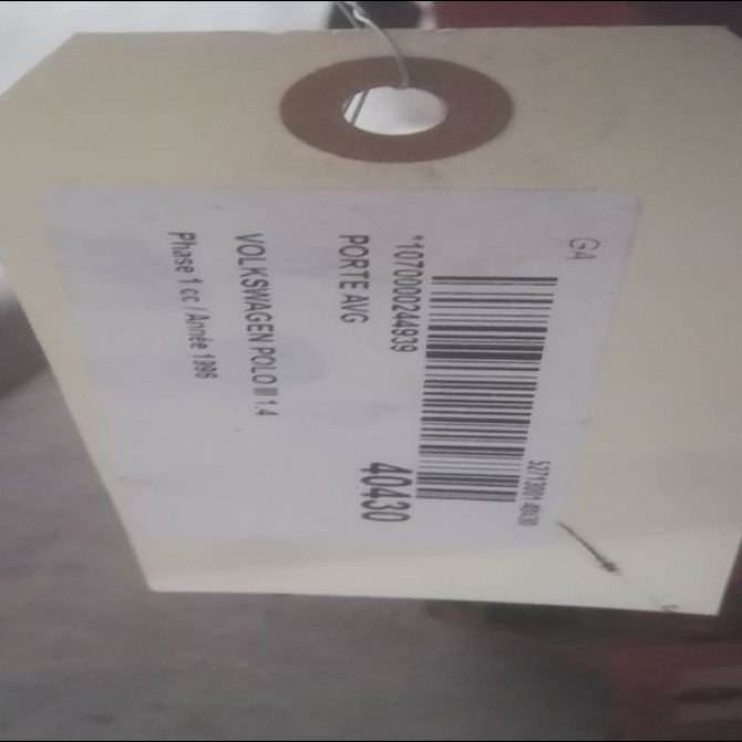 Porte avant gauche occasion VOLKSWAGEN POLO III Phase 1 10-1994->11-1999 1.4 6N3831055M 5