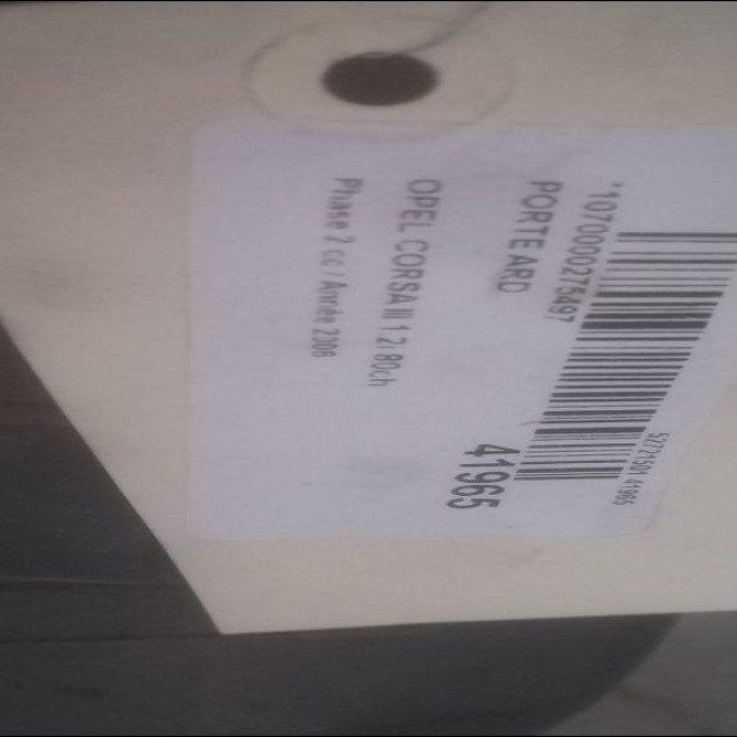Porte arrière droite occasion OPEL CORSA III Phase 2 08-2003->09-2006 1.2i 80ch 13114689 2