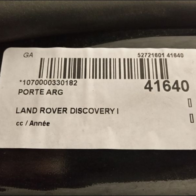 Porte arrière gauche occasion LAND ROVER DISCOVERY III Phase 1 04-1995->04-1999 2.7 TD 190ch 2