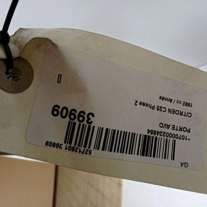 Porte avant droite occasion CITROEN C25 Phase 2 09-1990->06-1995 2