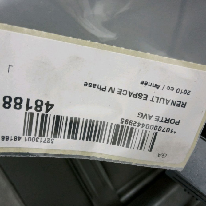 Porte avant gauche occasion RENAULT ESPACE IV Phase 2 03-2006->07-2012 7751473099 5