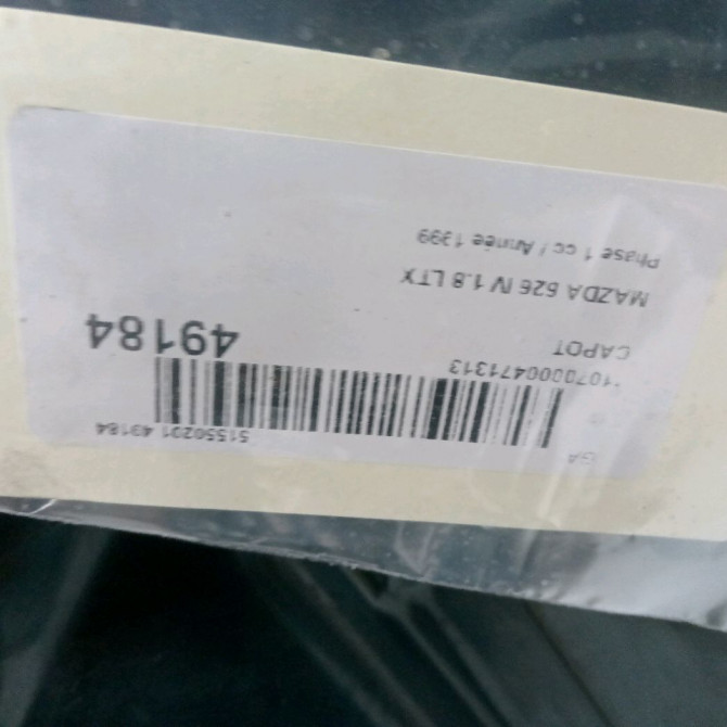 Capot occasion MAZDA 626 IV Phase 1 07-1997->12-1999 1.8 LTX 3