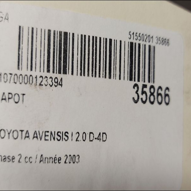 Capot occasion TOYOTA AVENSIS I Phase 2 09-2000->05-2003 2.0 D-4D 5330105030 2