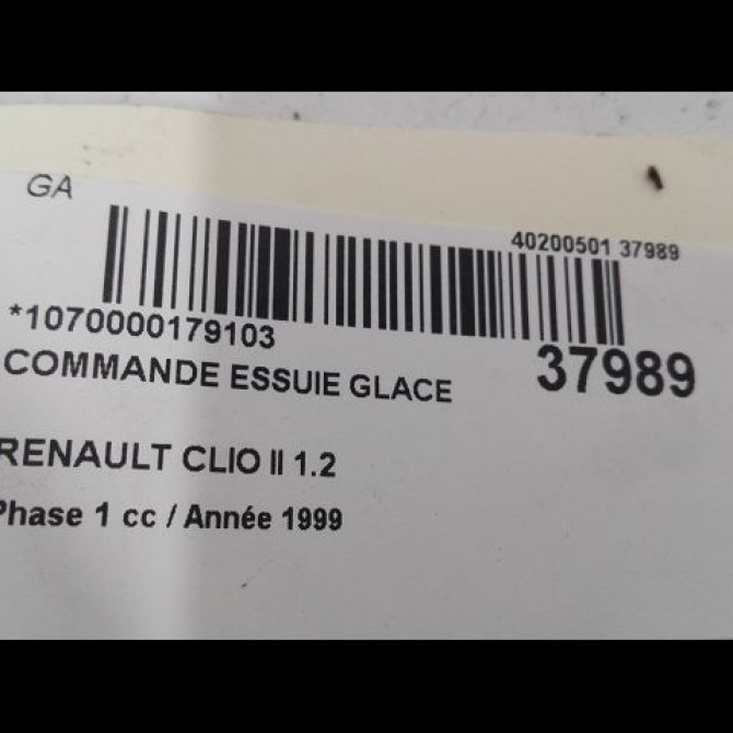 Commande essuie glace occasion RENAULT CLIO II Phase 1 03-1998->06-2001 1.2 3