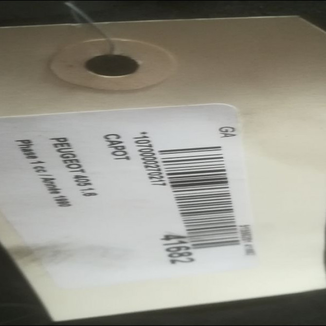 Capot occasion PEUGEOT 405 Phase 1 07-1987->06-1992 1.6 7901C8 4