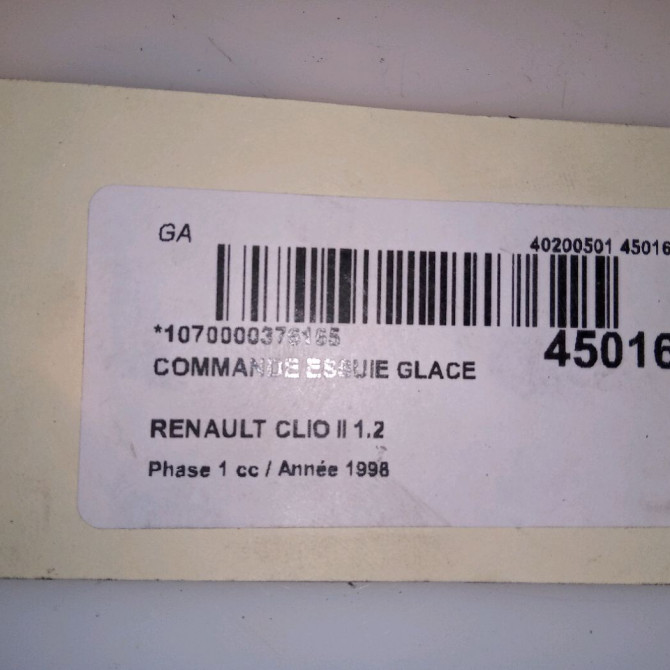 Commande essuie glace occasion RENAULT CLIO II Phase 1 03-1998->06-2001 1.2 4