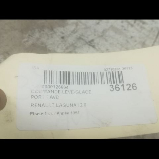 Commande lève-glace porte avant droite occasion RENAULT LAGUNA I Phase 1 01-1994->04-1998 2.0 7700822683 3