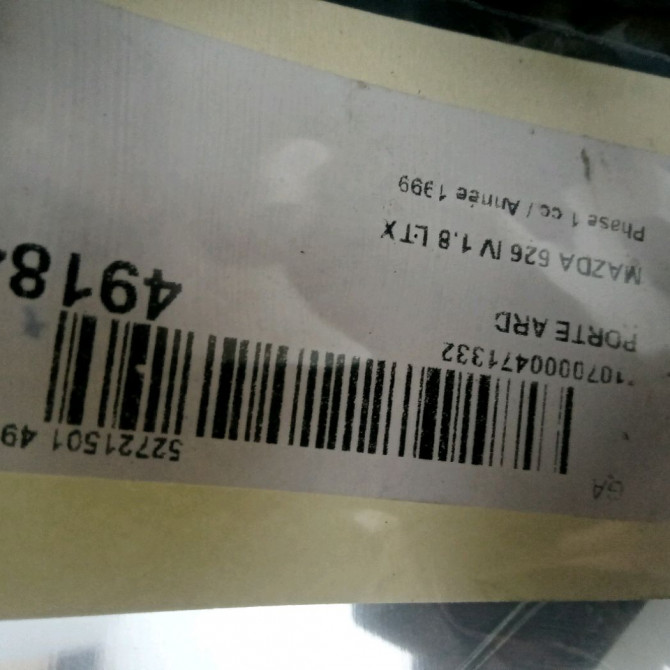 Porte arrière droite occasion MAZDA 626 IV Phase 1 07-1997->12-1999 1.8 LTX 4