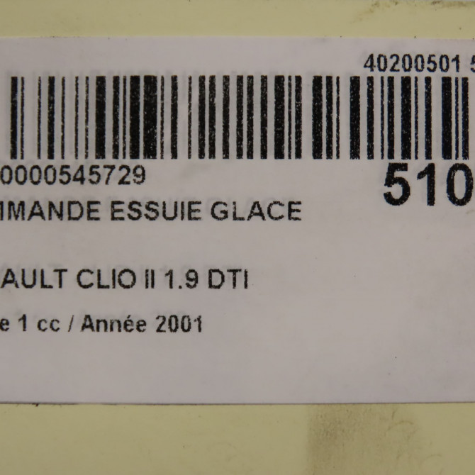 Commande essuie glace occasion RENAULT CLIO II Phase 1 03-1998->06-2001 1.9 DTI 5