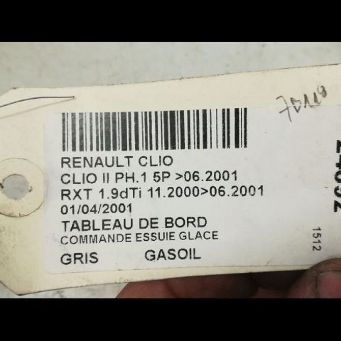 Commande essuie glace occasion RENAULT CLIO II Phase 1 03-1998->06-2001 6