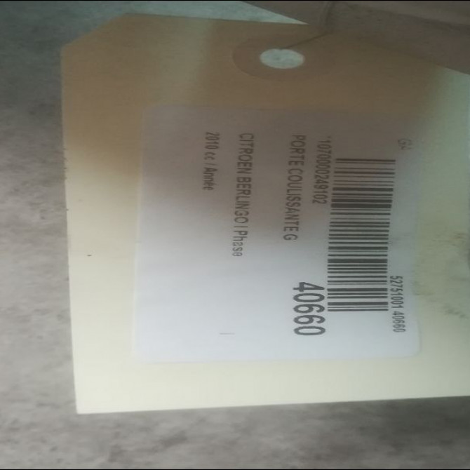 Porte coulissante g occasion CITROEN BERLINGO I Phase 2 11-2002->10-2010 9006L0 2